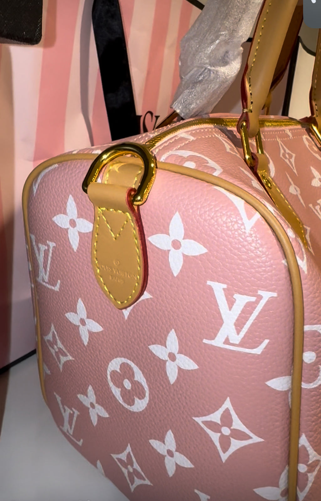 Pink & White LV Bag