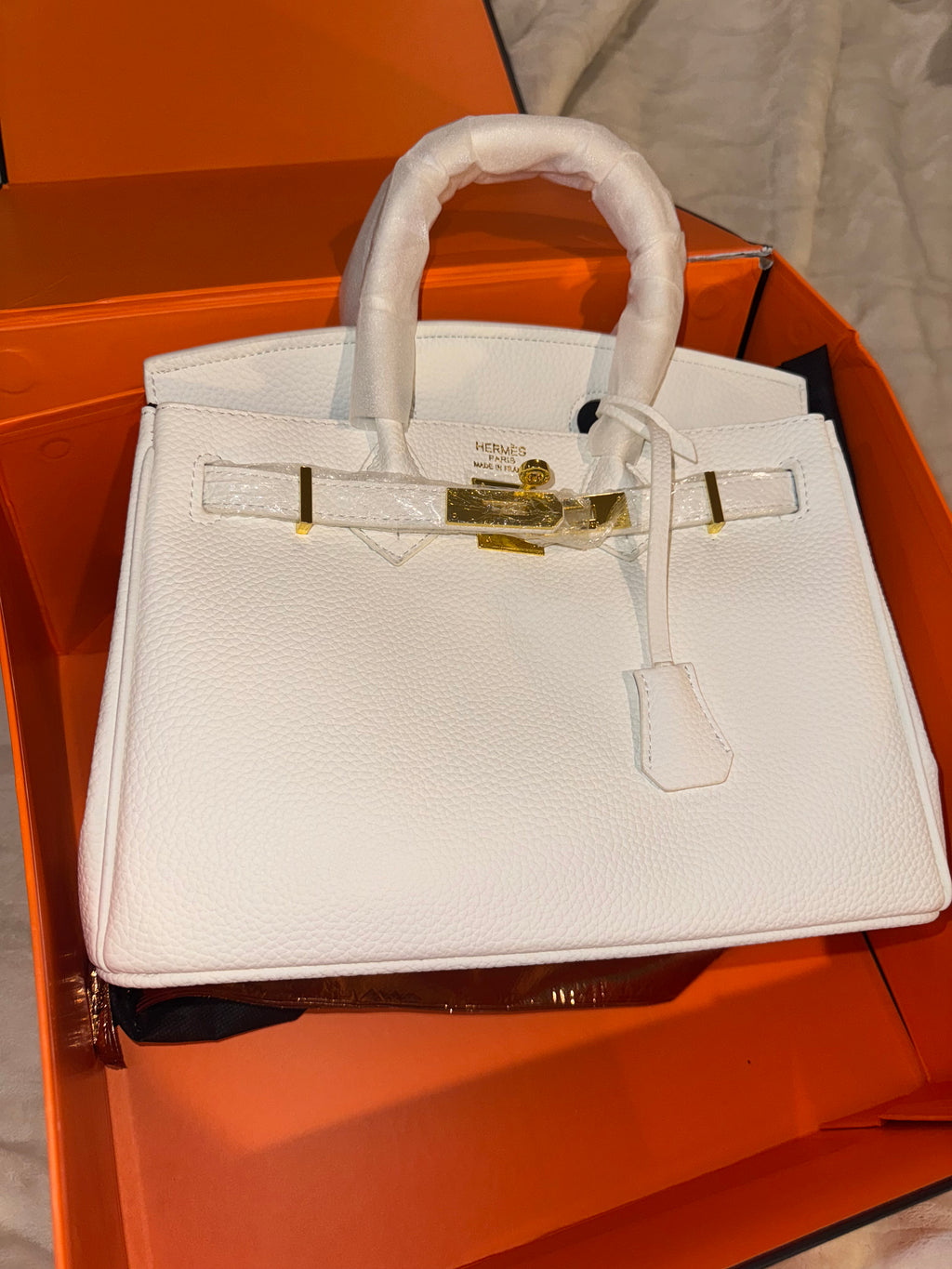 H3rm3s B1rkin Bag - White