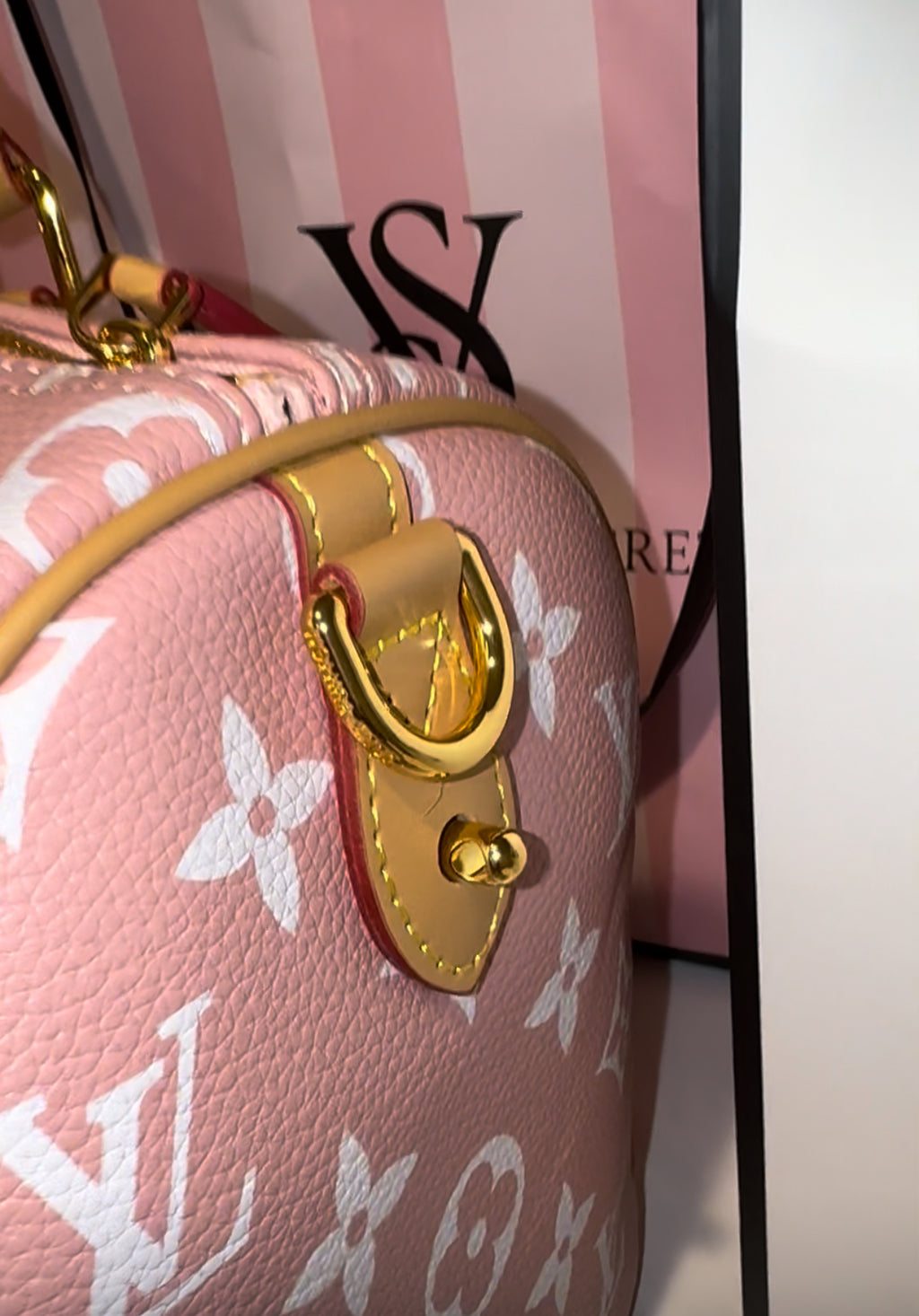 Pink & White LV Bag