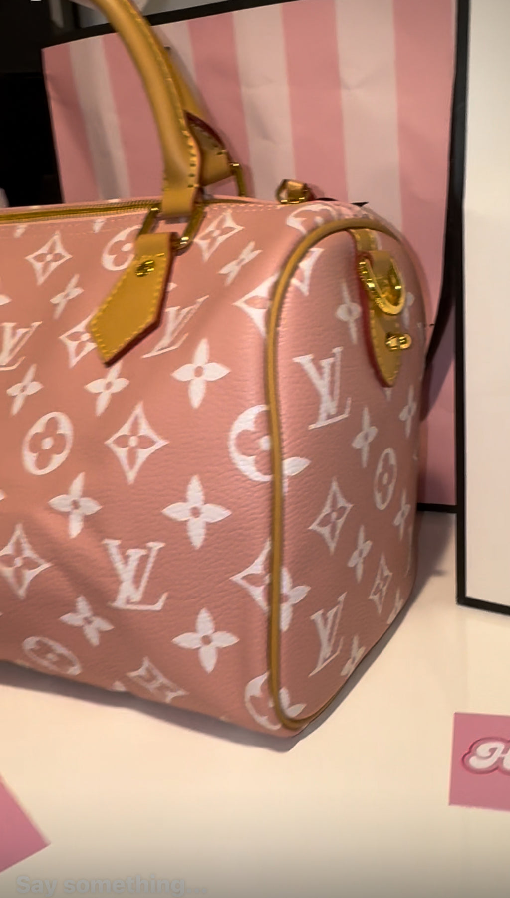 Pink & White LV Bag