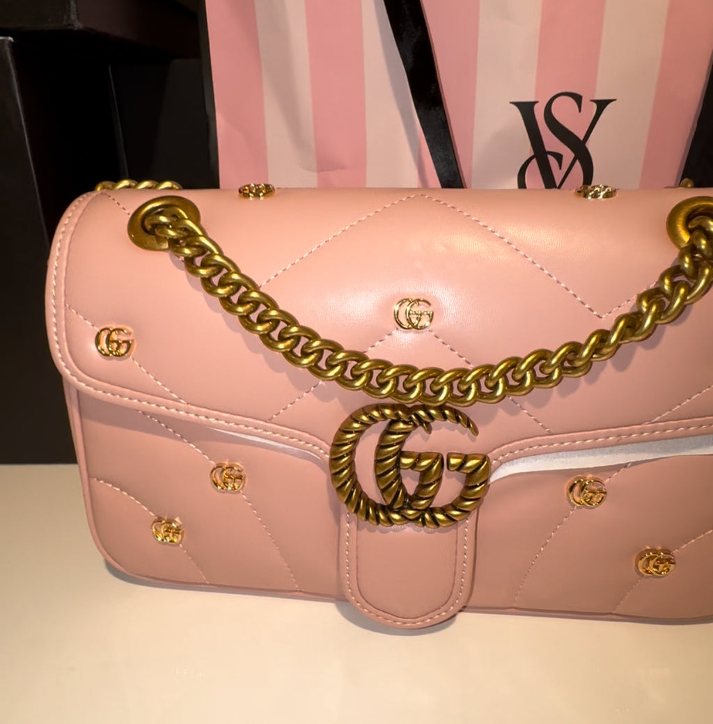 Pink Gucc! Gold Purse