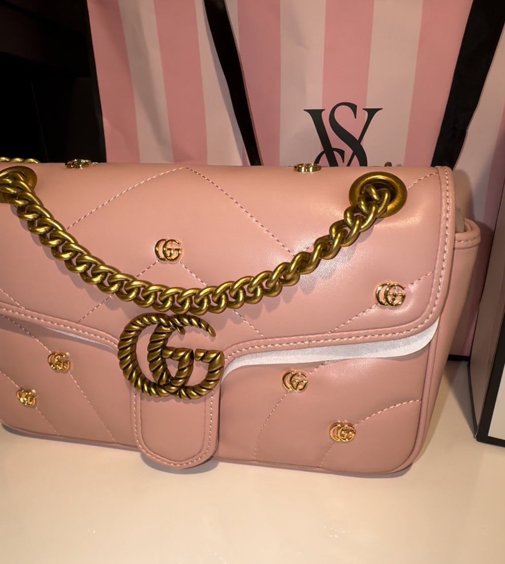 Pink Gucc! Gold Purse