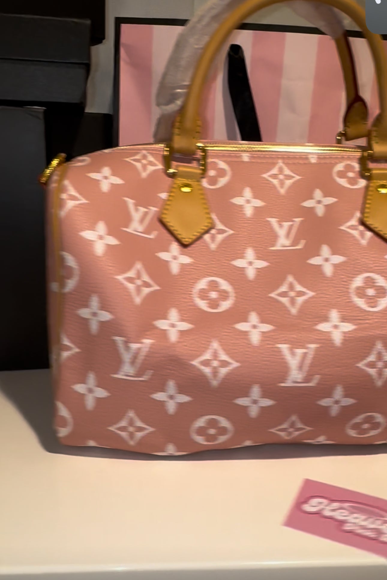 Pink & White LV Bag