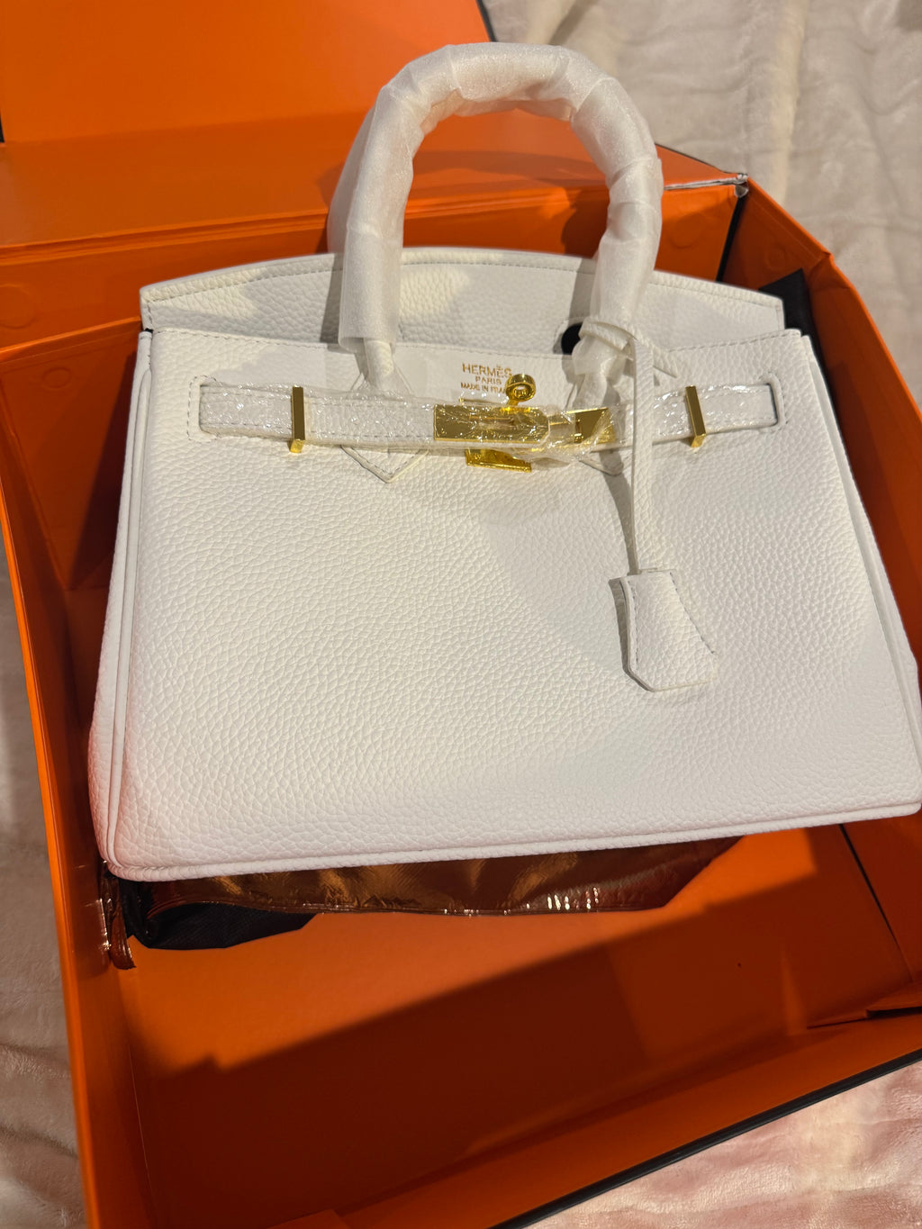 H3rm3s B1rkin Bag - White