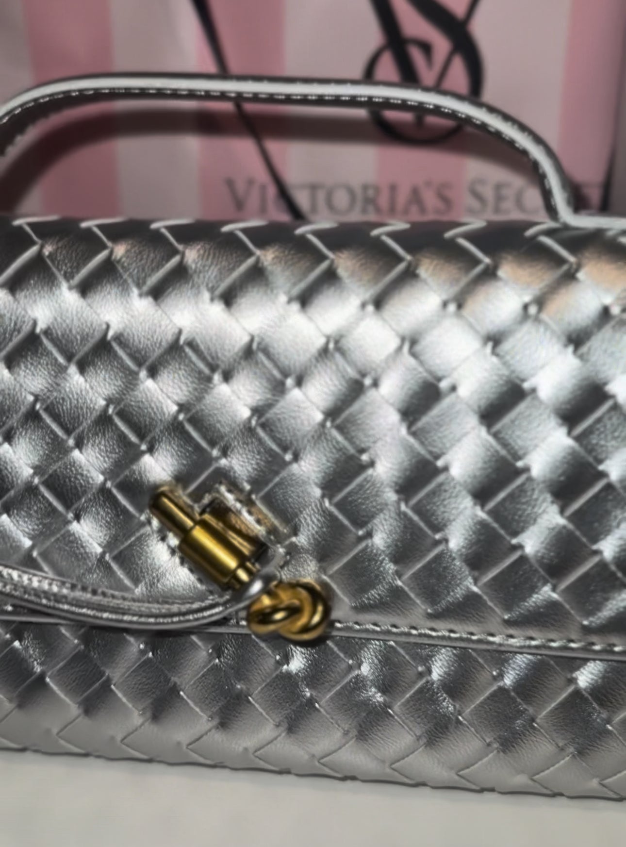 Silver B@lenci@g@ Clutch