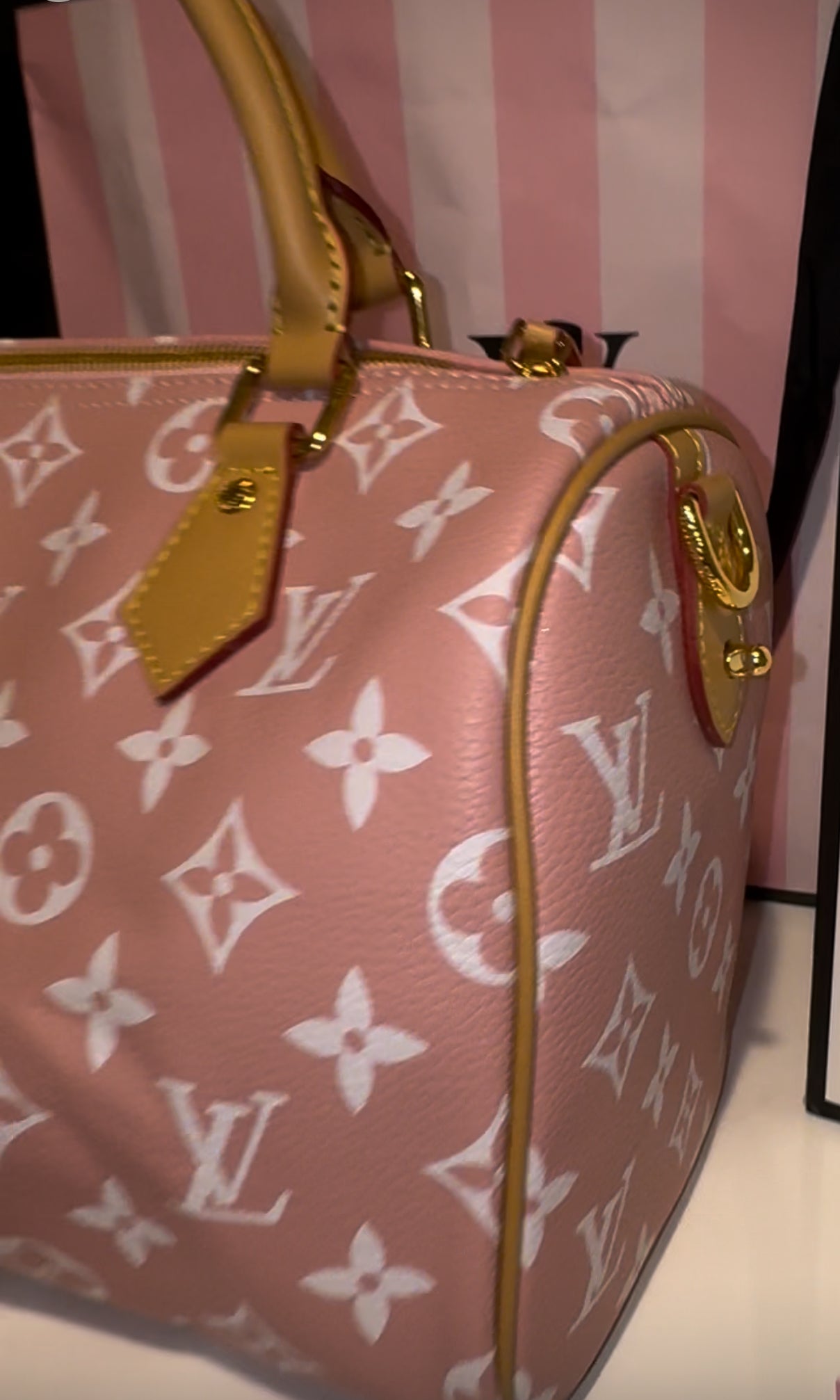 Pink & White LV Bag